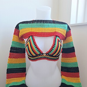 Gehaakte shrug | gehaakte bolero 'Reggae'