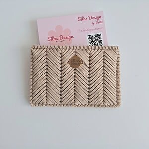 Geweven pasjeshouder | Beige