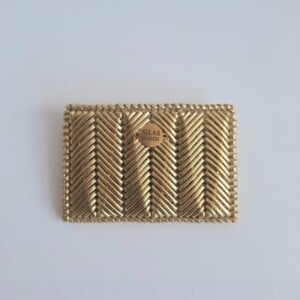 Geweven pasjeshouder | Metallic goud