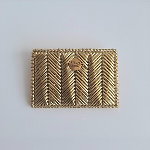 Geweven pasjeshouder | Metallic goud