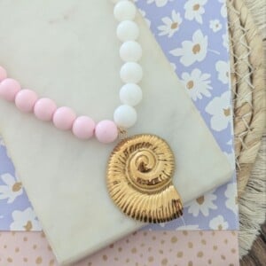 Golden Bead Statement ketting