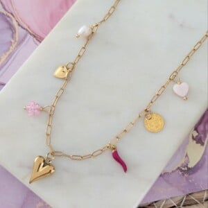 Golden Charm Chain – Stainless Steel Bedelketting
