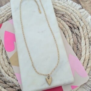 Golden Heart Chain – Stainless Steel Ketting