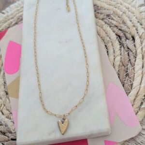 Golden Heart Chain – Stainless Steel Ketting