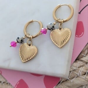 Golden Heart Pop oorbellen