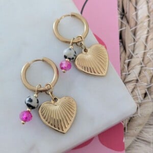 Golden Heart Pop oorbellen