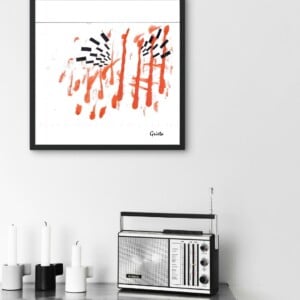 Kunst print, Eco materiaal, Handgemaakt, Uniek stuk! = Hard Work, Pays off. (poster, verschillende afmetingen)