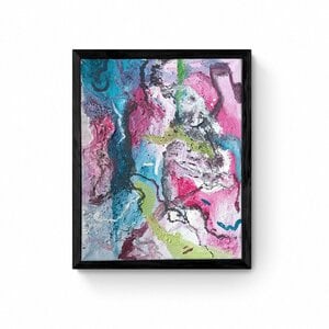 Kleurrijk schilderij met textuur