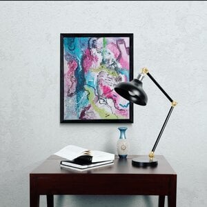 Kleurrijk schilderij met textuur