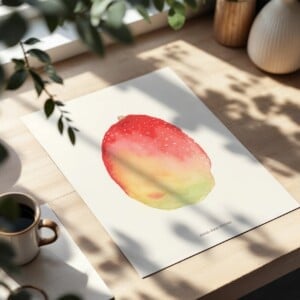 Mango Poster | Handgeschilderde fruitillustratie – Anna-Mae Studio