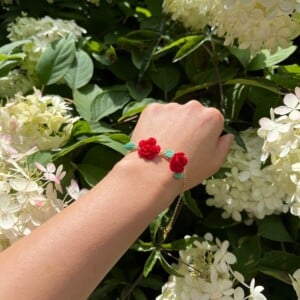 Micro Gehaakte Rozen Armband