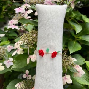 Micro Gehaakte Rozen Armband