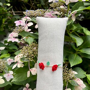 Micro Gehaakte Rozen Armband
