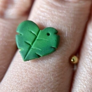 Monstera blad ring handgemaakt (verstelbaar)