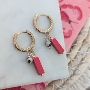 Natural Duo oorbellen goud
