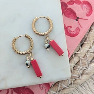 Natural Duo oorbellen goud