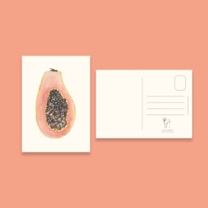 Papaya Kaart | Handgemaakte wenskaart – Anna-Mae Studio