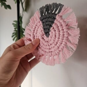 Roze/grijze onderzetter
