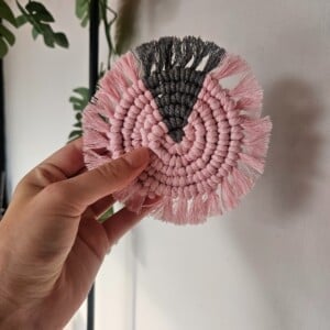 Roze/grijze onderzetter