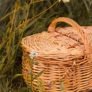 Tassenhanger (Bagchain) met Echte Bloemen uit Den Haag