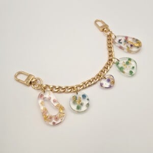 Tassenhanger (Bagchain) met Echte Bloemen uit Den Haag