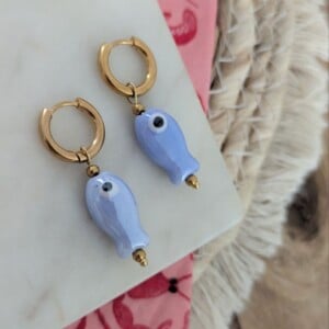 Tiny Fish Drops oorbellen