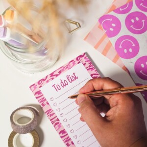To Do Lijst Planner | Zebra Print in Roze & Rood – Anna-Mae Studio