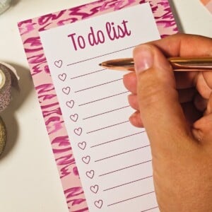 To Do Lijst Planner | Zebra Print in Roze & Rood – Anna-Mae Studio