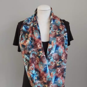 Tricot colsjaal (multicolor | abstract)