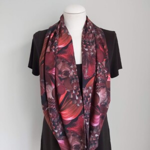 Tricot colsjaal (rood | fantasie)