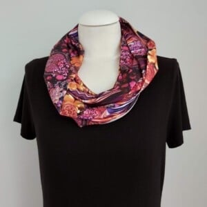 Tricot colsjaal (roze | abstract)