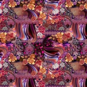 Tricot colsjaal (roze | abstract)