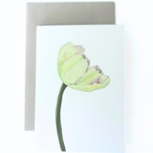 Wenskaart 'Lichtgele tulp'
