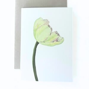 Wenskaart 'Lichtgele tulp'
