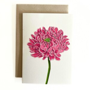 Wenskaart geboortebloem november 'Chrysant'