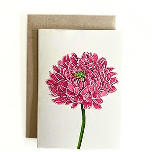 Wenskaart geboortebloem november 'Chrysant'