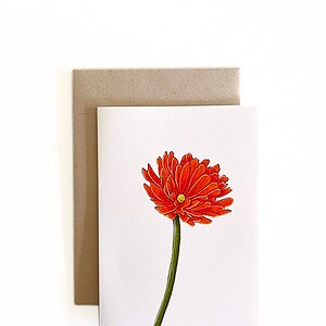 Wenskaart geboortebloem oktober 'Goudsbloem'