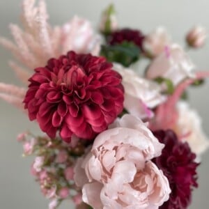 Zijden bloemen boeket “salmora”