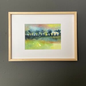 aquarel bomenrij 30 x 21