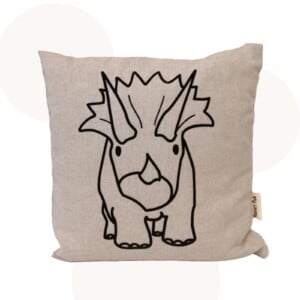 Handgemaakte Decoratie-, Cadeauset met Terry Triceratops en gratis kaart!