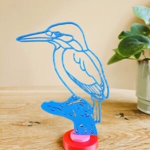 3D-geprinten wanddecoratie ijsvogel Milly  180 x 130,5 x 4 mm