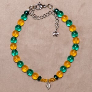 Armband herfst met ronde kralen en rocailles