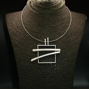 Arrow Square ketting met hanger
