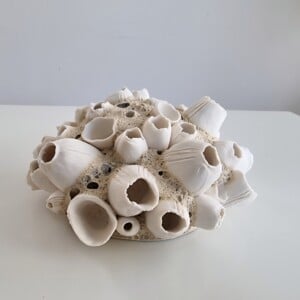 Zeepokken porselein, handmade object. Keramiek, handgevormd en uniek stukje kunst.