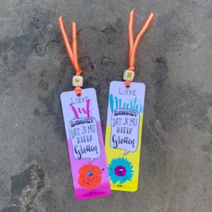 Boekenleggers Juf & bedankt! Nederlandse versie