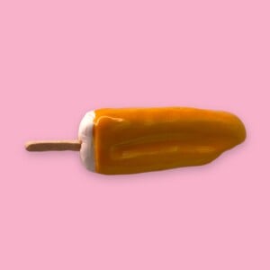 Broche van keramiek: splitijsje