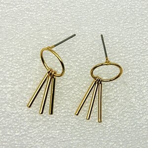 Circle Drops gouden oorbellen