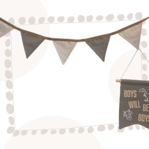 Handgemaakte Decoratie-, Cadeauset Boys will be Boys | Dinokamer decoratie