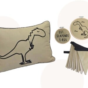Handgemaakte Decoratie-/ Cadeauset Xavi de T-Rex | Dinokamer decoratie