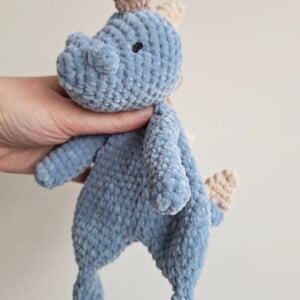 Gehaakt dino knuffeldoekje